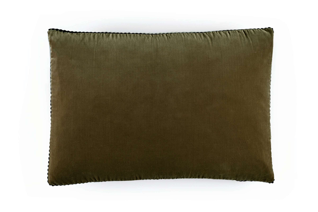 Kussen Élitis Athena Velours Army | 50 x 70 cm