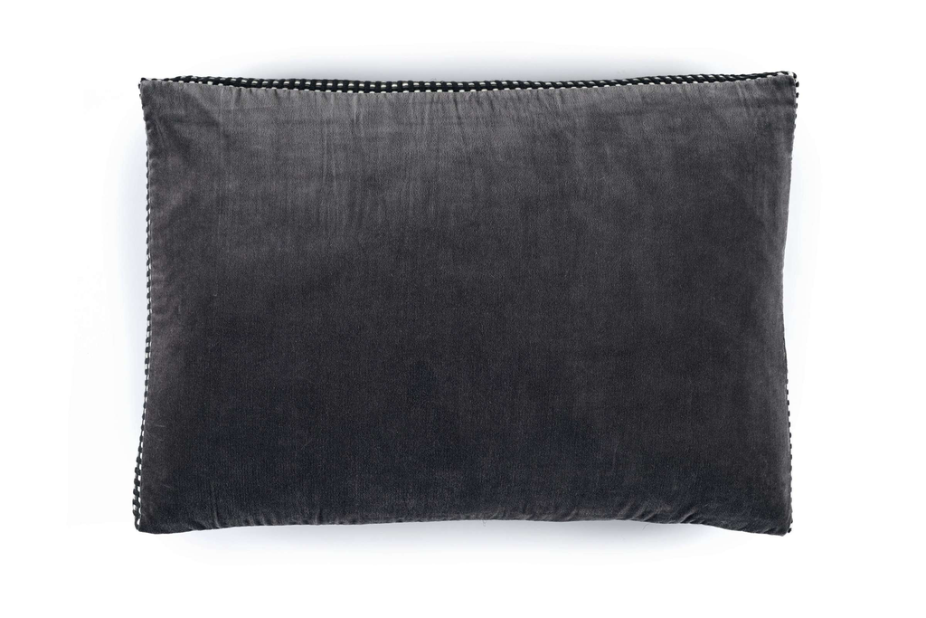 Kussen Élitis Athena Velours Goudron | 50 x 70 cm