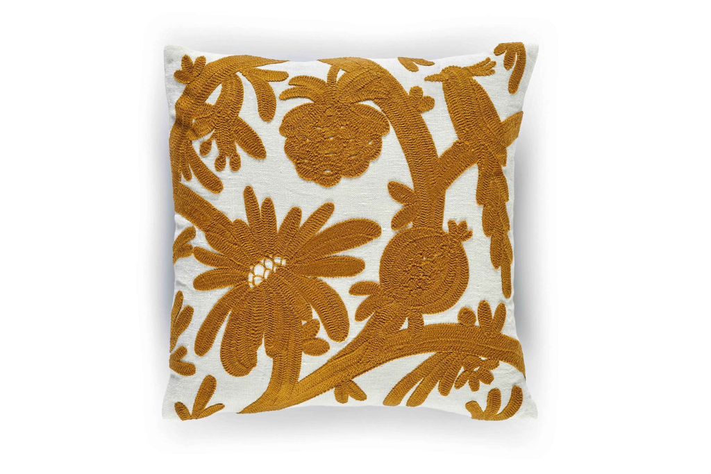 Brand Kussen Élitis Paradis Mordoré Geborduurd Linnen | 50 x 50 cm