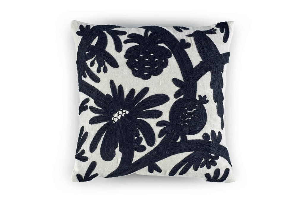 Kussen Élitis Paradis Black Geborduurd Linnen | 50 x 50 cm
