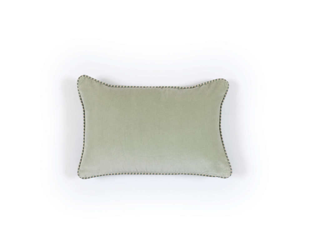 Brand Kussen Élitis Olympe Sauge Effen Velours | 30 x 45 cm