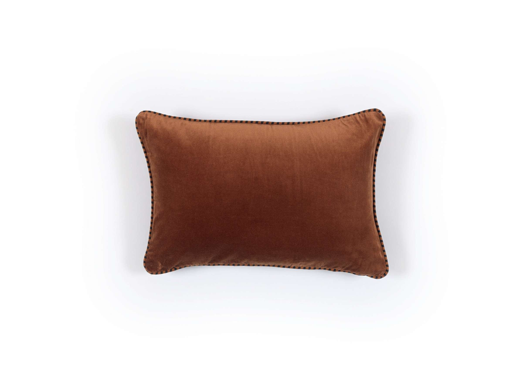 Brand Kussen Élitis Olympe Pain Brulé Effen Velours | 30 x 45 cm (50% Dons 50% Polyester)
