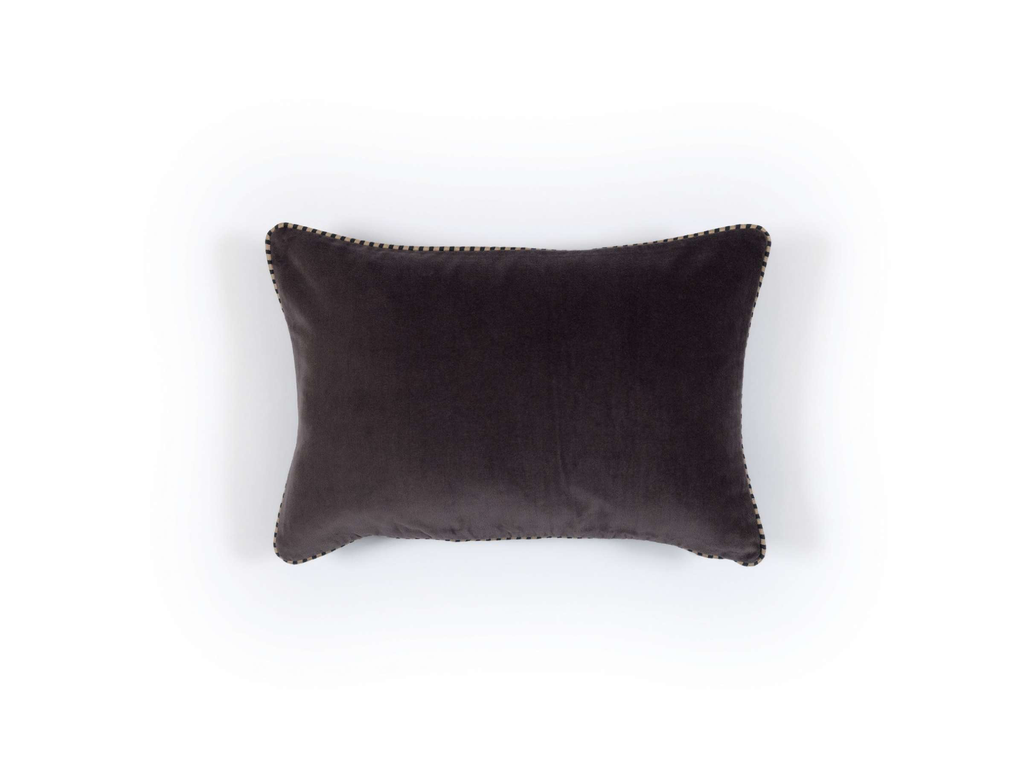 Brand Kussen Élitis Olympe Goudron Effen Velours | 30 x 45 cm