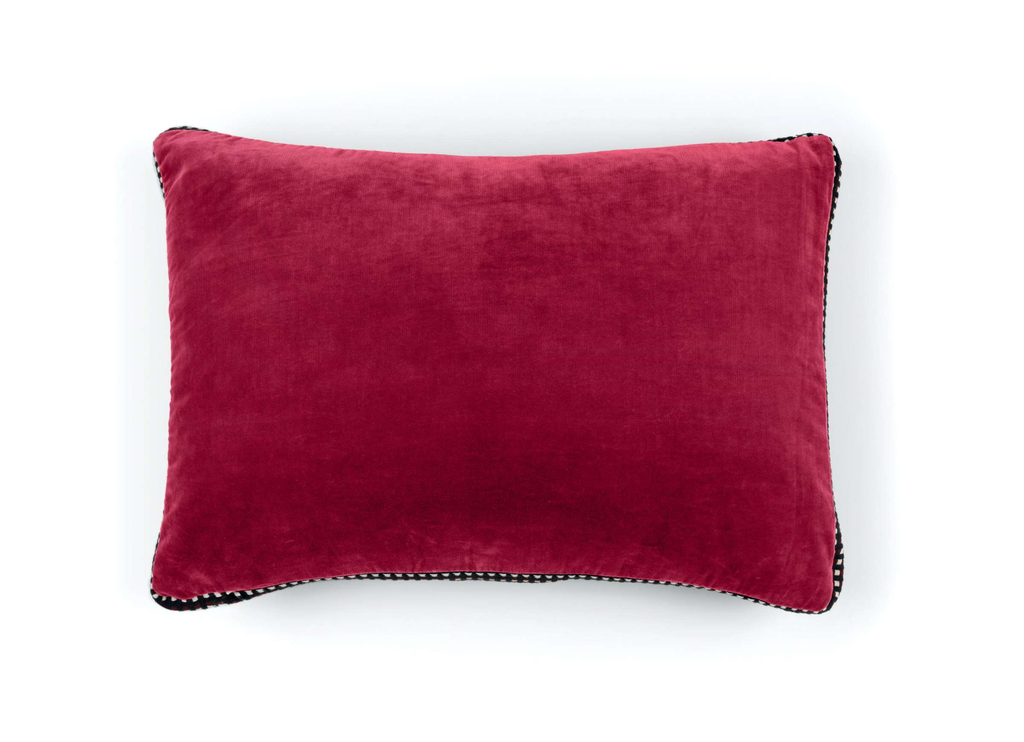 Brand Kussen Élitis Athena Velours Pomegranate| 50 x 70 cm (50% Dons 50% Polyester)