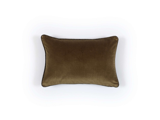 Brand Kussen Élitis Olympe Army Effen Velours | 30 x 45 cm