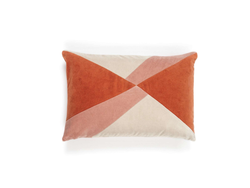 Kussen Élitis Clio Pumpkin Velours Patchwork | 30 x 45 cm