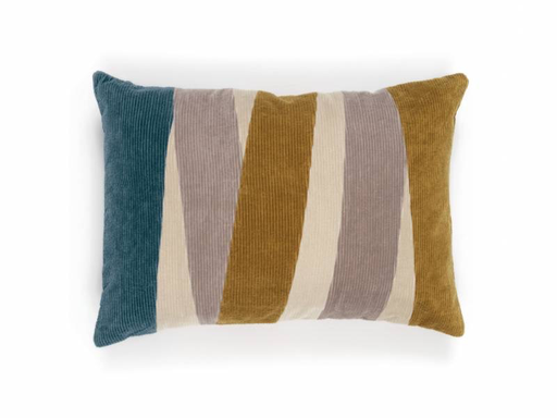 Kussen Élitis Naïs Doré Velours Patchwork | 40 x 55 cm