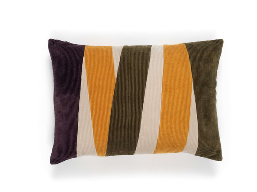 Kussen Élitis Naïs Army Velours Patchwork | 40 x 55 cm