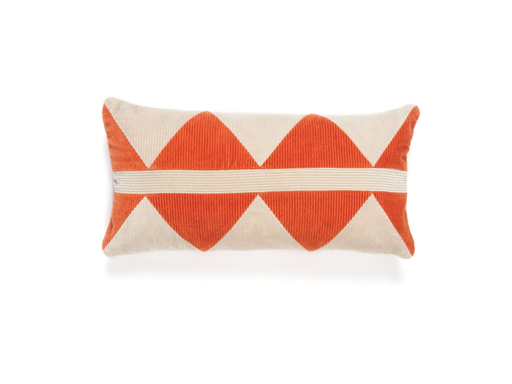 Kussen Élitis Minos Pumpkin Corduroy Patchwork | 25 x 50 cm 